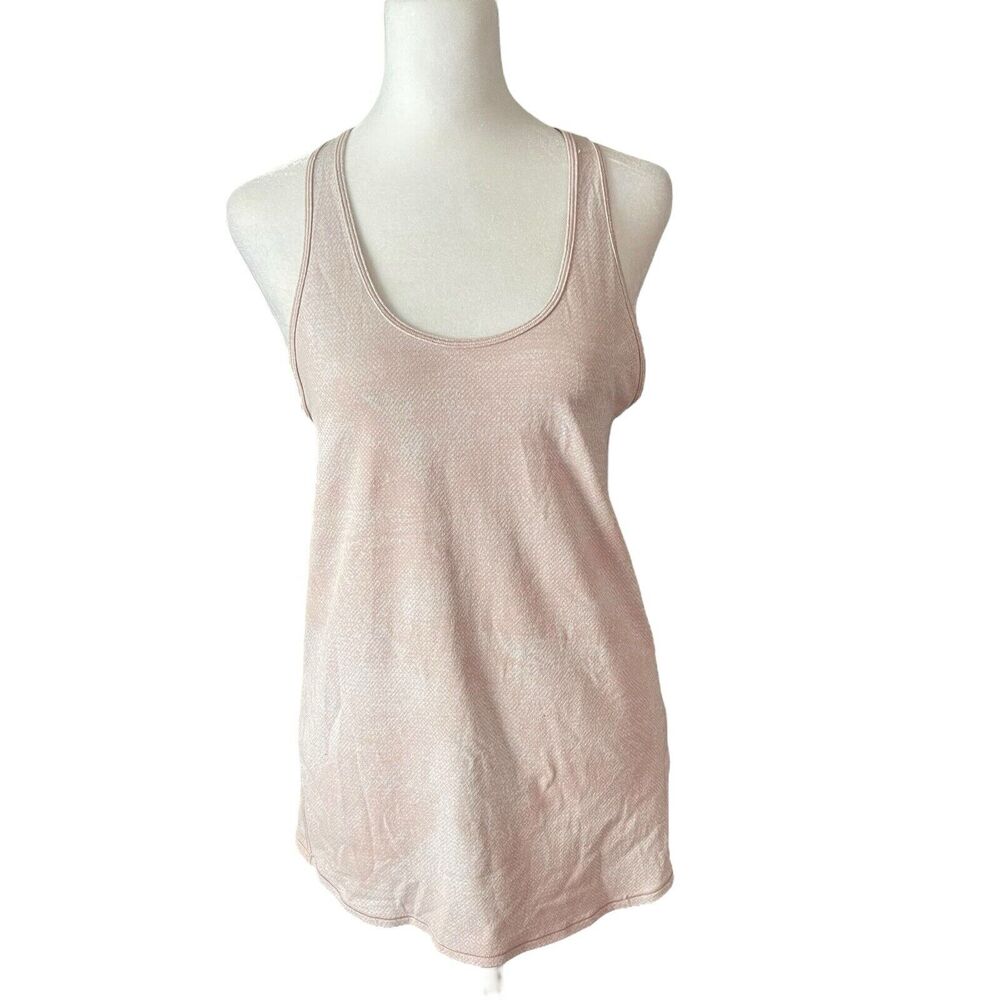 Lululemon 6 Essential Tank Pleated Racerback Top Pixel Jacquard Berry